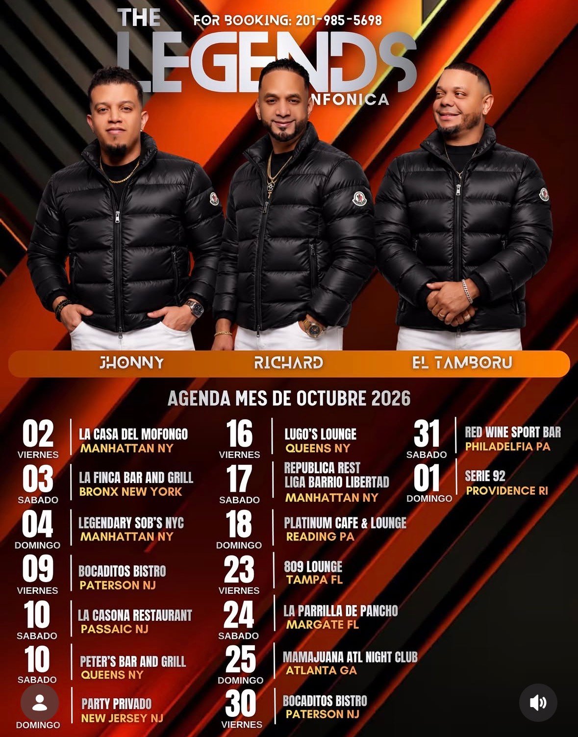 Performance at La Casona Restaurant event flyer